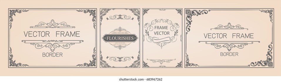 Gold frame with corner thailand line floral for picture