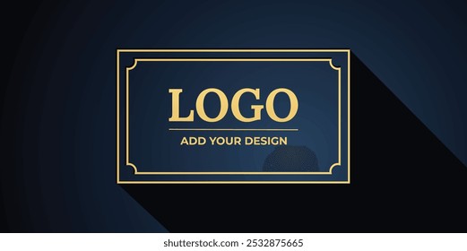 Moldura dourada de logotipo escuro,
Modelo de logotipo de contorno dourado elegante,
Mockup de logotipo de ouro de design premium,
Modelo de logotipo de plano de fundo escuro moderno