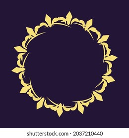 Gold Frame decorative ornament template