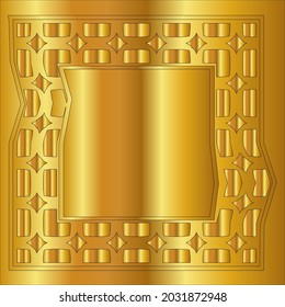 
gold frame for design template. Elegant element for design in Eastern style, place for text. Black outline floral border. Lace vector illustration for invitations and greeting cards