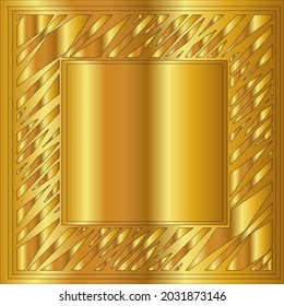 
gold frame for design template. Elegant element for design in Eastern style, place for text. Black outline floral border. Lace vector illustration for invitations and greeting cards