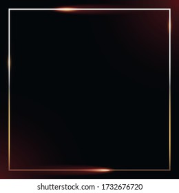 Gold frame design vector. golden vintage template. eps10
