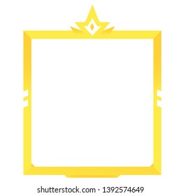 Gold frame flat design decoration