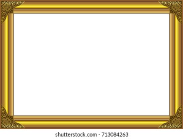  Gold Frame with floral ornament on corners symmetric