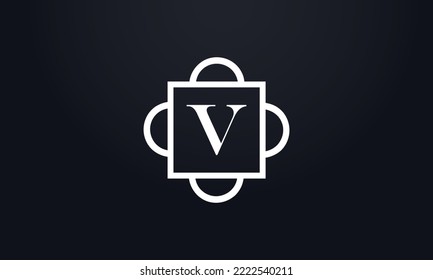 Gold frame flower symbol and golden square flower logo and golden square board flat icon with letters design vector
