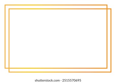 Gold frame isolated on white background, vector design. Elegant border for photos, paintings, or artwork.