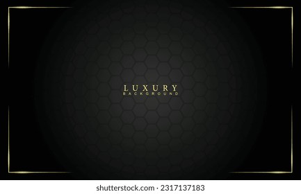 Gold frame with lights effect. Shining rectangular banner. vector illustration,