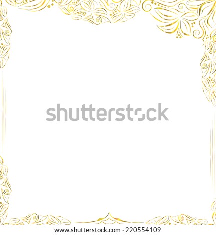 Gold frame  in luxury style