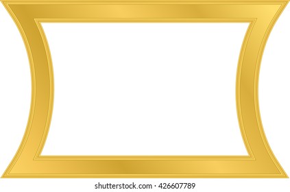 gold frame metal gold, vector