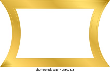 gold frame metal gold, vector