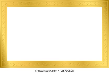 gold frame metal gold, vector