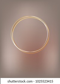 Gold frame on brown background
