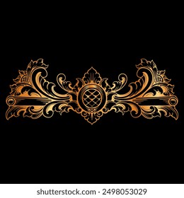 gold frame ornament vector illustration