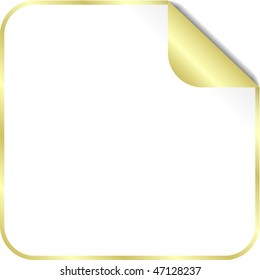 Gold frame paper with gold corner