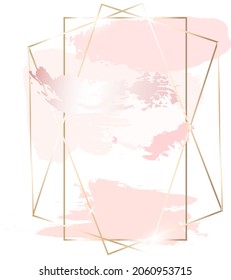 marco dorado con pintura rosa y oro rosa