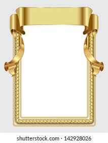 Gold Frame With  Ribbon