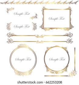 gold frame set
