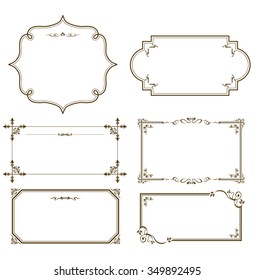 gold frame set Vector
