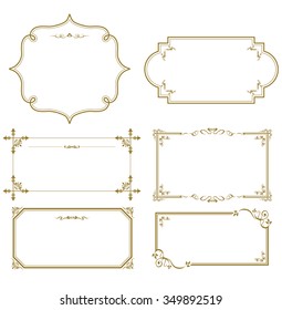 gold frame set Vector