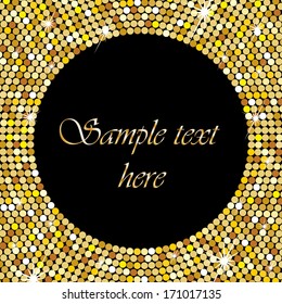 Gold frame with space for your text 