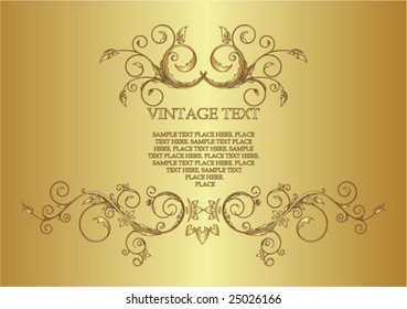 Gold frame for text