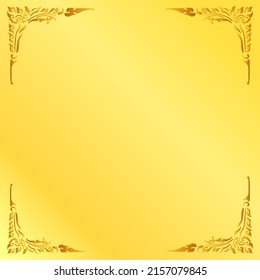 gold frame thai vintage vector illustrator