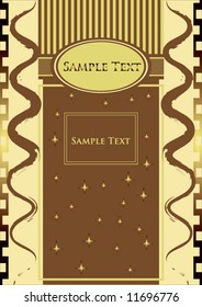 Gold frame vector background