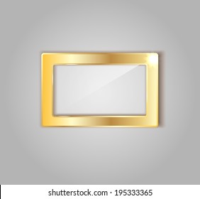 Gold frame, vector illustration 