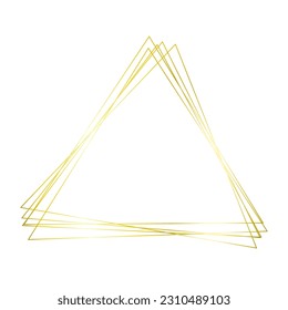 Marco dorado, ilustración vectorial, geométrico
