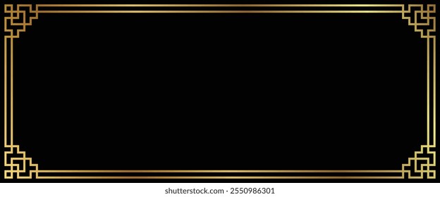 Gold frame vector illustration. Illustration vintage rectangle frames. Elegant simple golden frame. Luxury frame. Suit for print, banner, certificate, invitation card., wedding, etc.