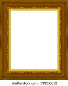 gold frame wood picture vector abstract design