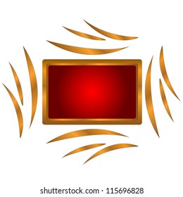 Gold framework for the text or a picture