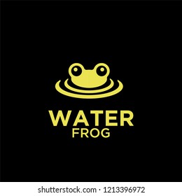 gold frog logo icon designs vector