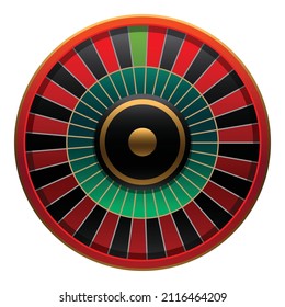 Gold game casino icon cartoon vector. Roulette wheel. Fortune win