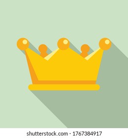 Icono de la corona del juego de oro. Ilustración plana del icono del vector de la corona del juego del oro para el diseño web