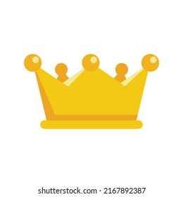 Icono de la corona del juego de oro. Ilustración plana del icono del vector de la corona del juego del oro aislado en fondo blanco