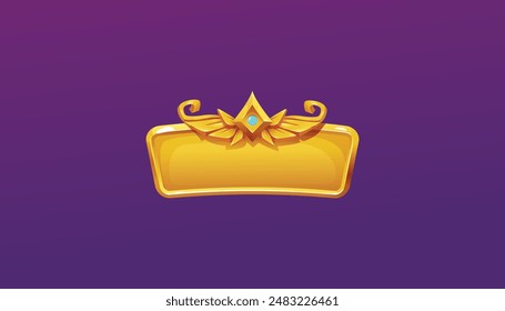 Gold game text frames, medieval menu elements, bars free vector editable