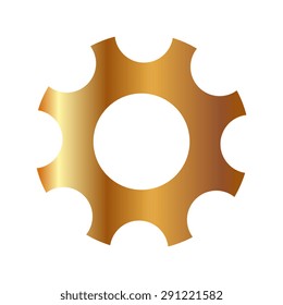 Gold Gear icon Vector illustration