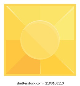 Vector de dibujos animados de icono de gema dorada. Cristal de Rhinestone. joyas de color