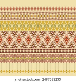 Gold Gemetric Ethnic traditional seamless , Aztec, Tribal, Hmong, Native American Indian, Pattern design for wrap, carpet, decorative illustraion
