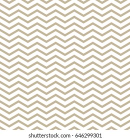 Gold Geometric Abstract Waves on White Background, Seamless Pattern for Fabric and Wrapping Paper, Vector Illustration