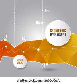 Gold Geometric Background can use for Infographic, banner, and wallpaper