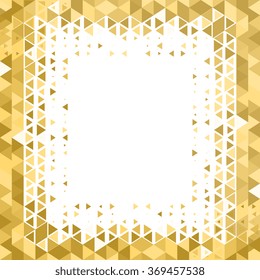 Gold Geometric Background Or Texture Made Of Triangles