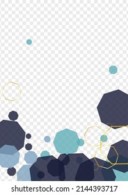 Geometrischer goldener Hintergrund transparenter Vektorgrafik. Interaktives Bildschirmhintergrund. Strukturdesign. Türkisfarbenes Honigwabengitter. Polygonvorlage.