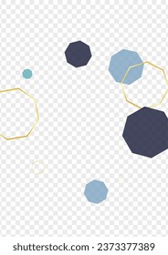 Gold Geometric Background Transparent Vector. Atom Art Backdrop. Minimal Design. Gray Cell Structure. Tile Template.