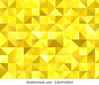 Gold geometric background with triangles of different shapes and sizes. A combination of geometric shapes. Modern minimalist style Vector illustration Abstract paper, polygonal pattern, origami style 