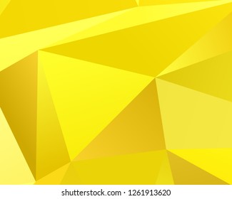 Gold geometric background with triangles of different shapes and sizes. A combination of geometric shapes. Modern minimalist style Vector illustration Abstract paper, polygonal pattern, origami style