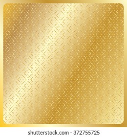 Gold geometric background vector file. Holiday golden pattern gold shapes on gold background. luxury holiday, wedding, bright, vintage background, texture, gold paper layout, bronze, brass background.