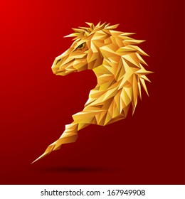Gold Geometric horse