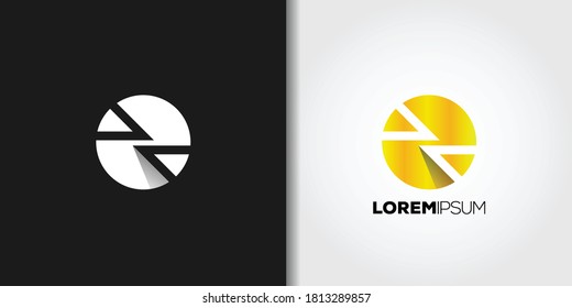 gold geometric logo template set vector